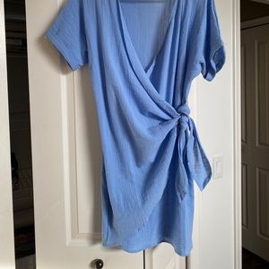 NEVER WORN Blue Wrap Dress